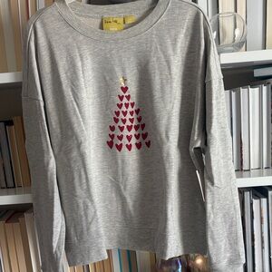 ANTHROPOLOGIE NWT Sweatshirt with Heart Tree Design